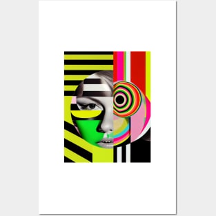 Abstract woman in pop-art style portait Posters and Art